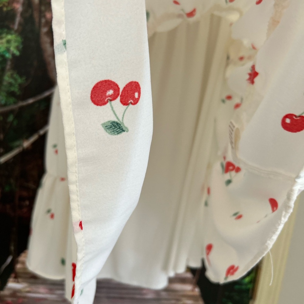 Liberty Love Rockabilly Retro Cherry Print Dress - Picture 3 of 6